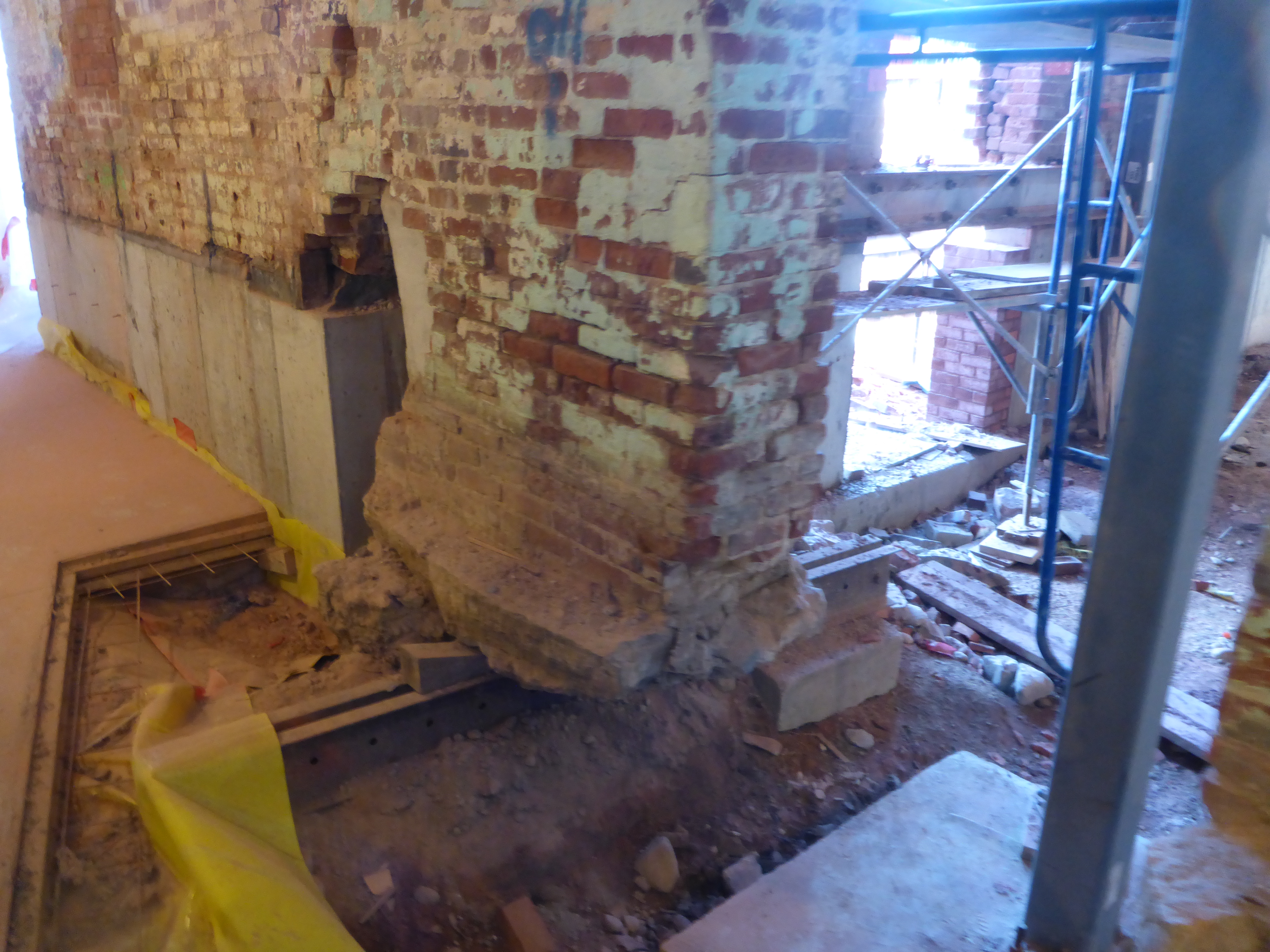 Underpinning of Existing Wall Section 2
