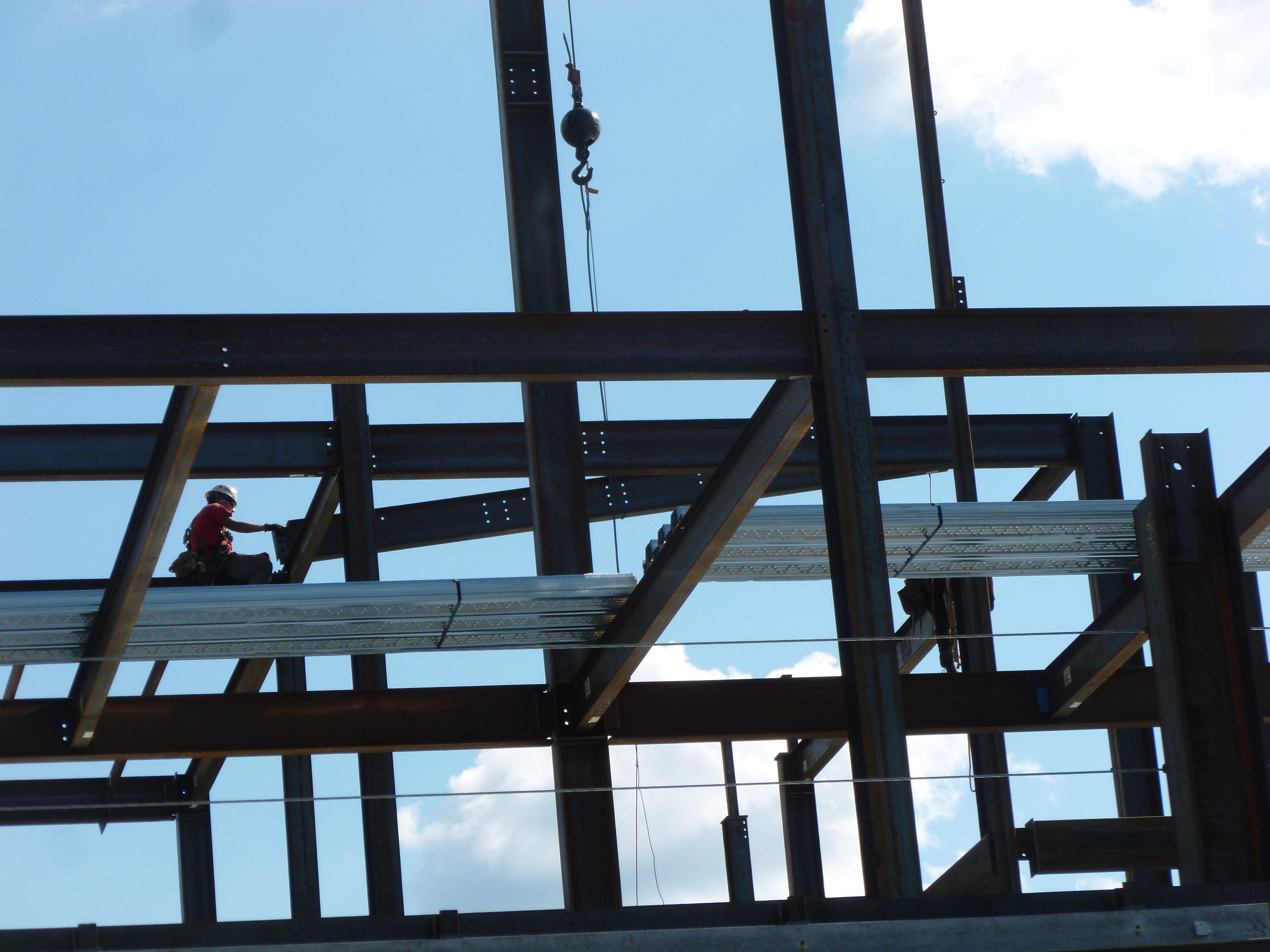 Decking being installed